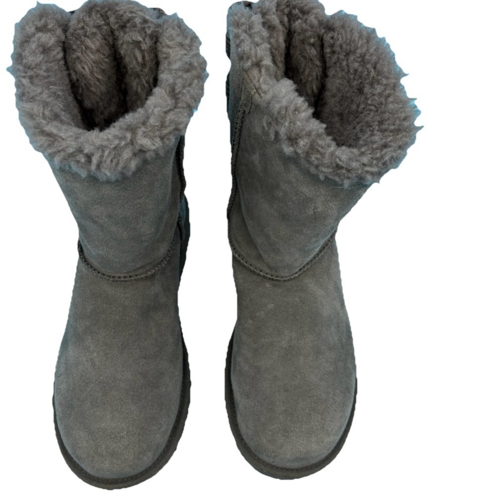 UGG Women’s Bailey Corduroy Bow Gray Boots Size 7